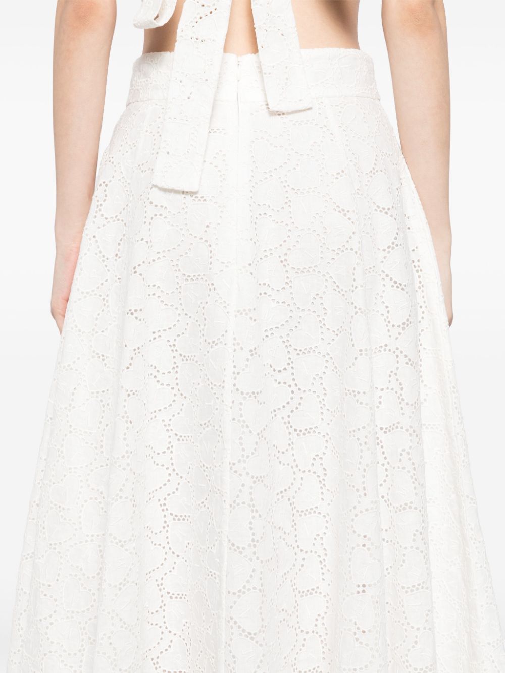 Zimmermann Crush embroidered midi skirt Zimmermann