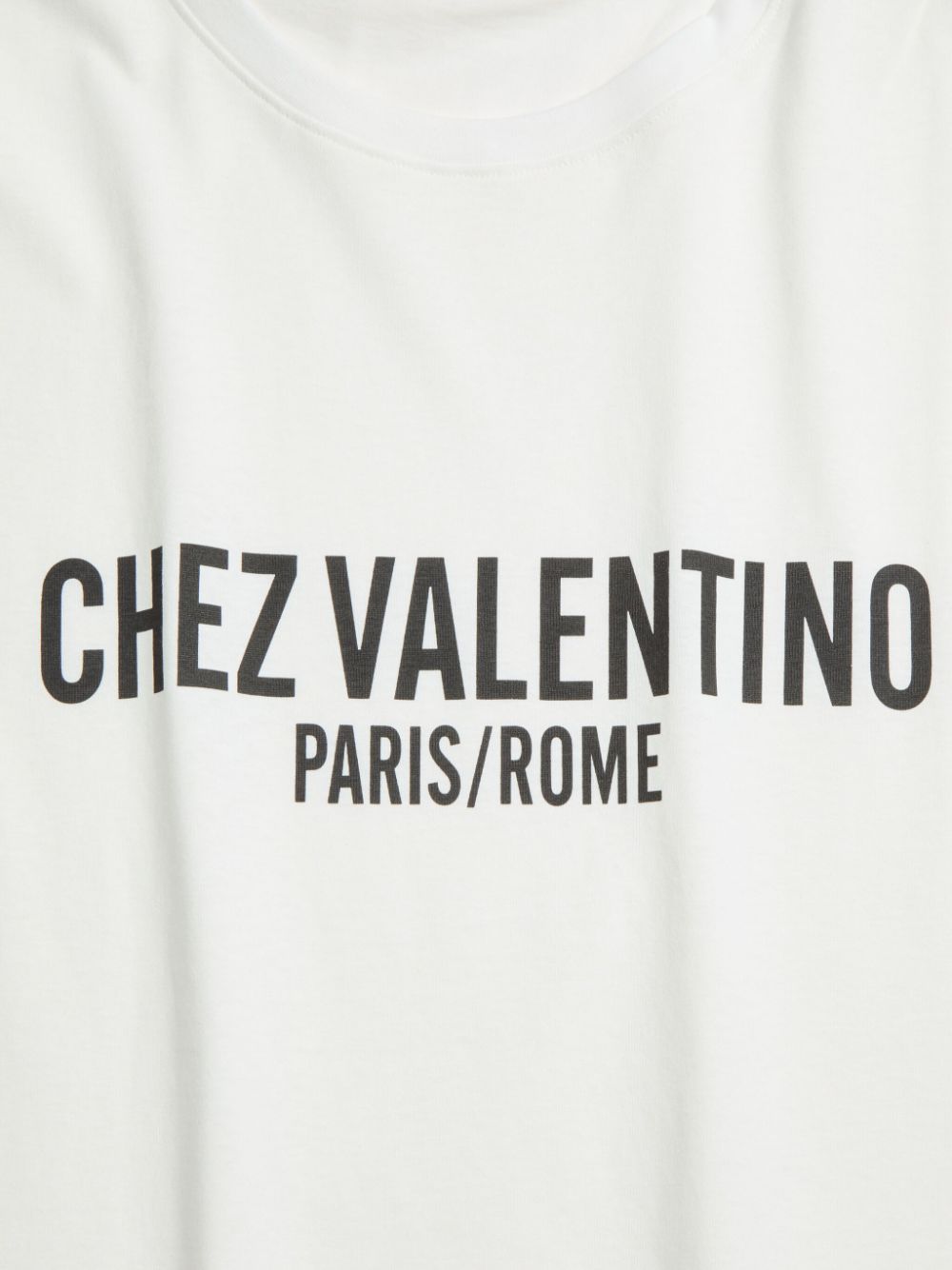 Valentino Cotton T-Shirt With Chez Valentino Print Valentino