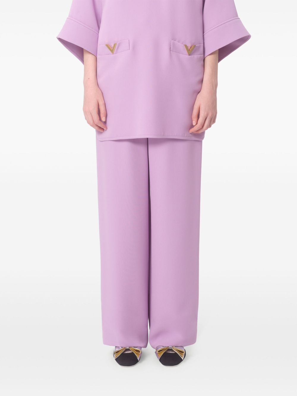 Valentino Silk Wide-Leg Trousers Valentino
