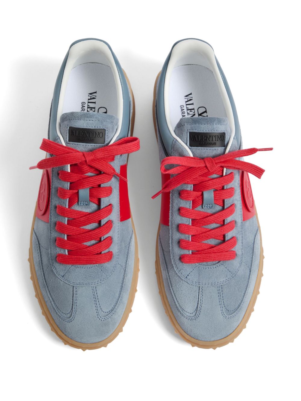 Valentino Garavani Upvillage Low Top Sneaker In Split Leather And Calfskin Nappa Leather Valentino Garavani