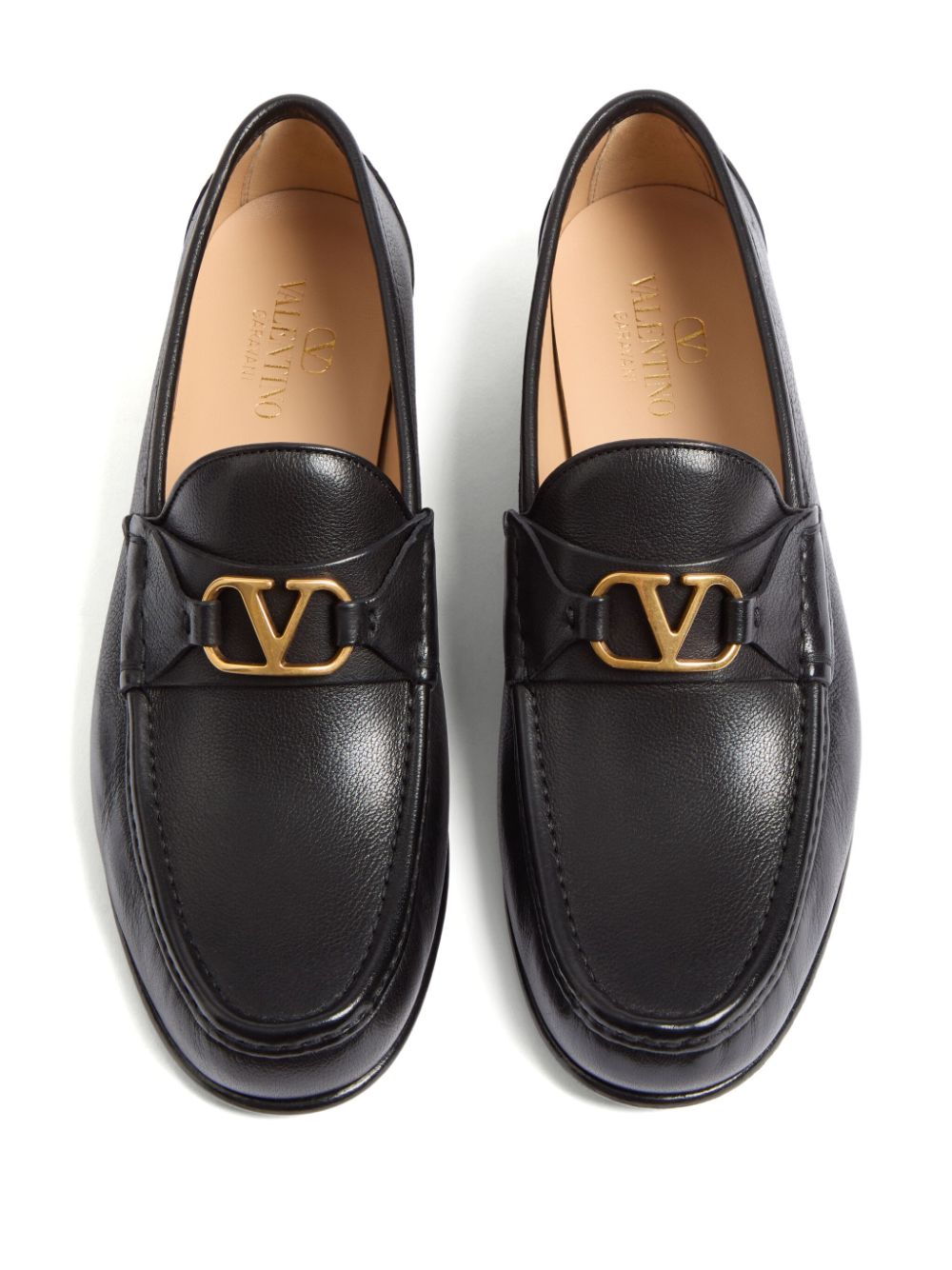 Valentino Garavani Vlogo Signature Moccasin In Buffalo Valentino Garavani
