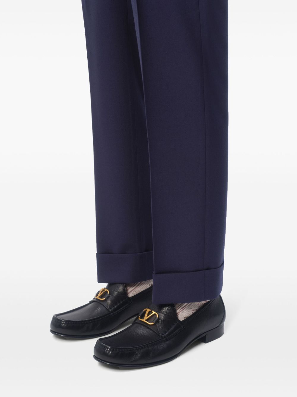 Valentino Garavani Vlogo Signature Moccasin In Buffalo Valentino Garavani