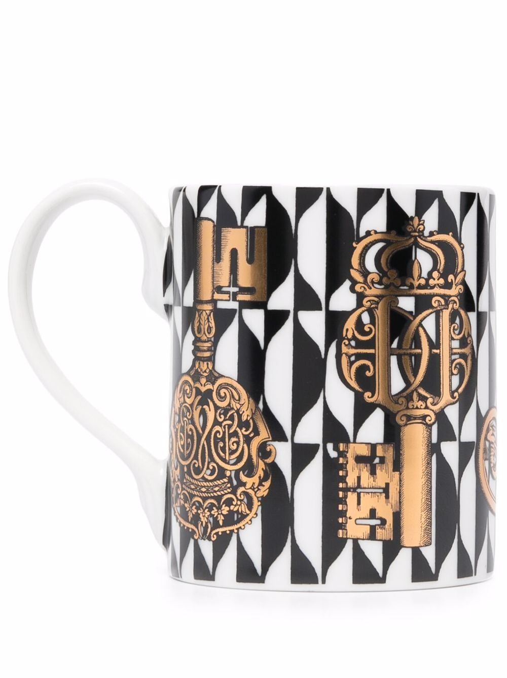 Fornasetti Mug Keys and Diamonds Fornasetti