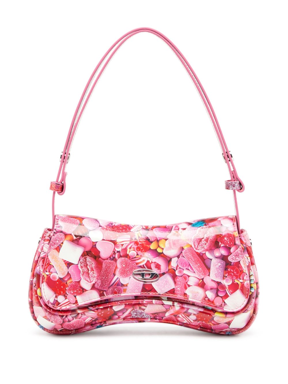 Diesel Play-Glossy clutch with print Diesel