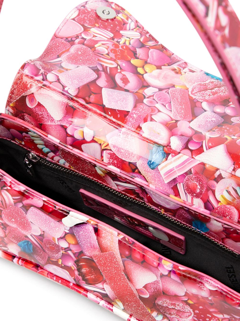 Diesel Play-Glossy clutch with print Diesel