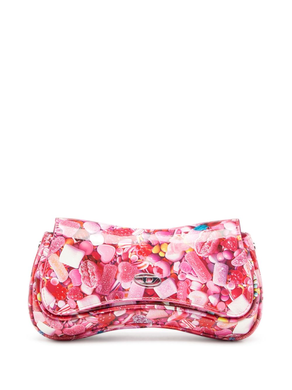 Diesel Play-Glossy clutch with print Diesel