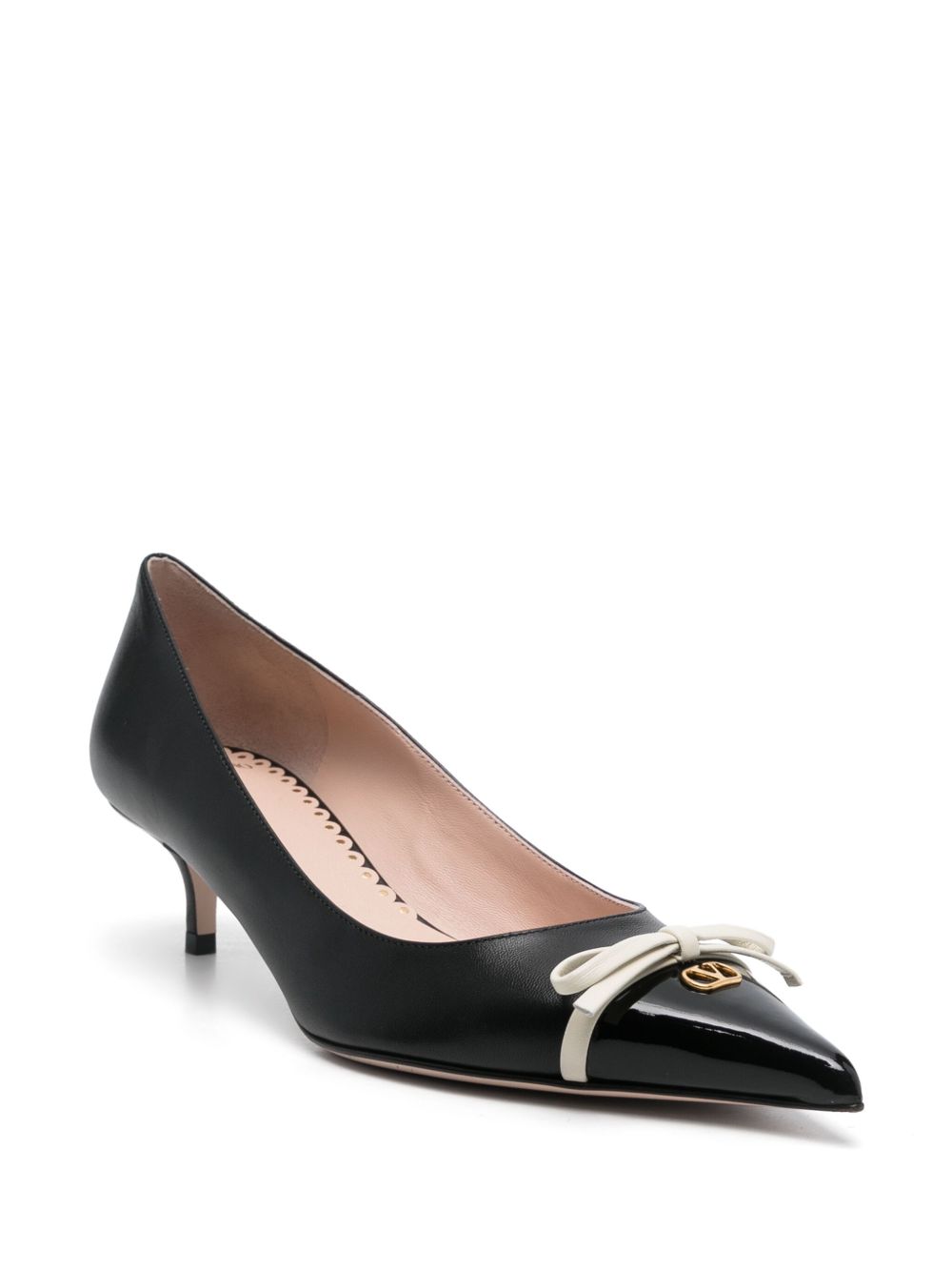 Valentino Garavani Bepointy Patent Leather and Kid Pumps 45mm Valentino Garavani
