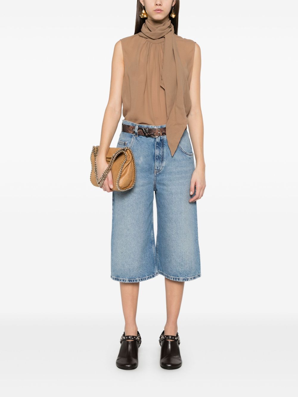 Stella McCartney cotton denim bermuda shorts Stella McCartney