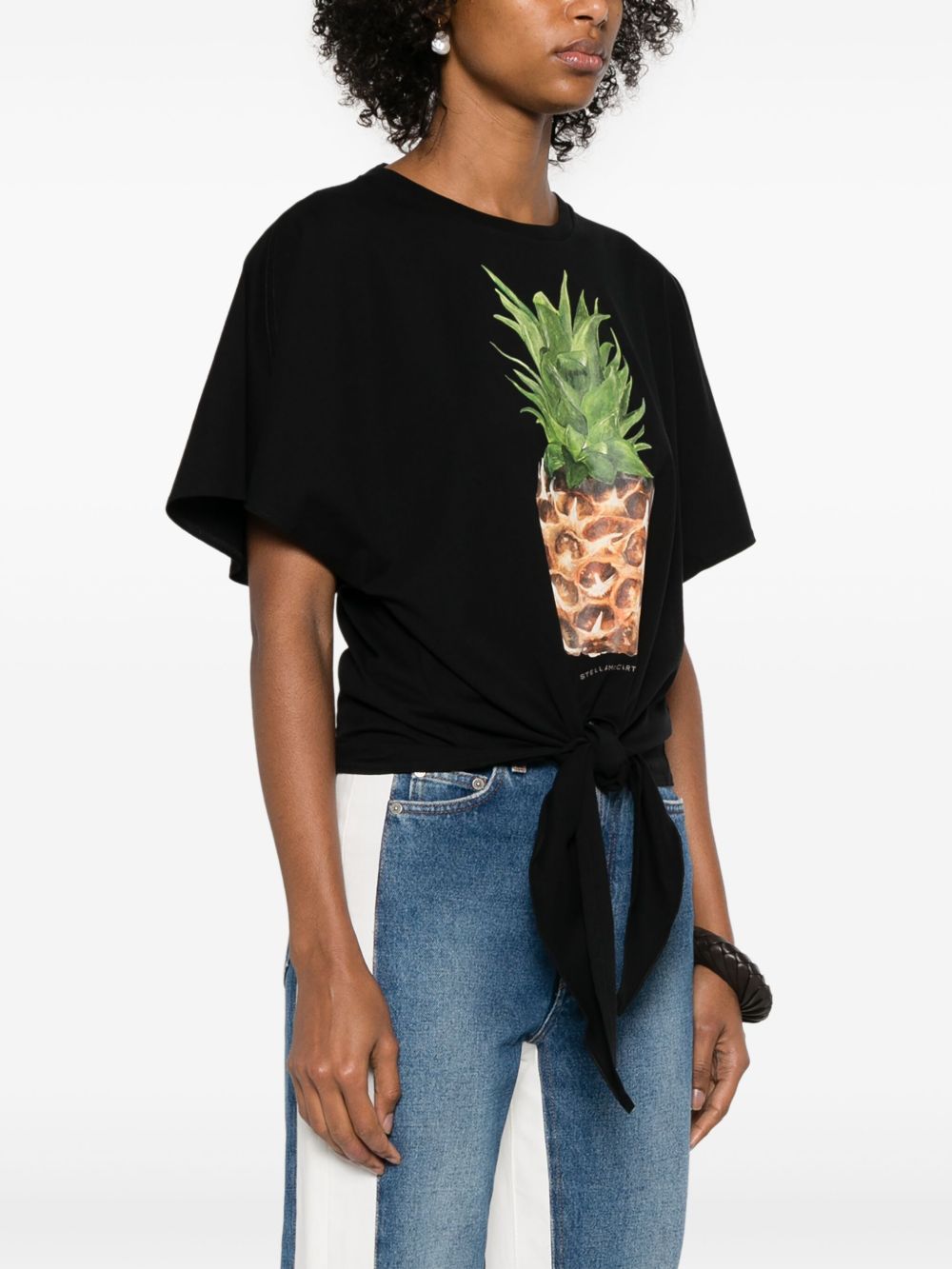 Stella McCartney Pineapple Tie-front Cotton T-Shirt Stella McCartney