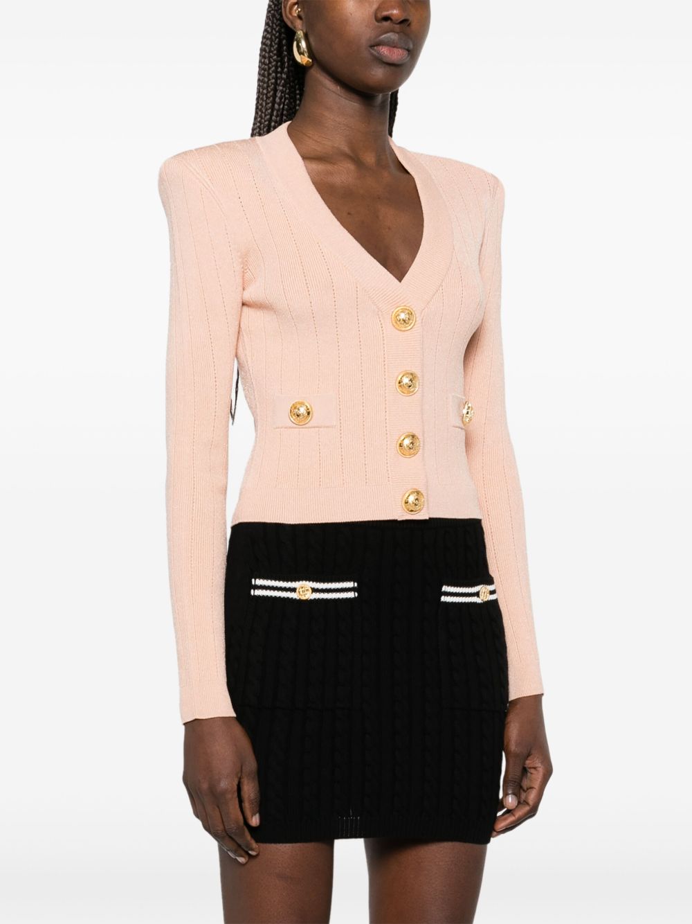 Balmain cropped Knit cardigan Balmain