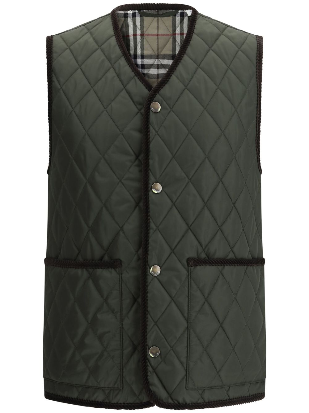 Burberry diamond-quilted sleeveless jacket Burberry