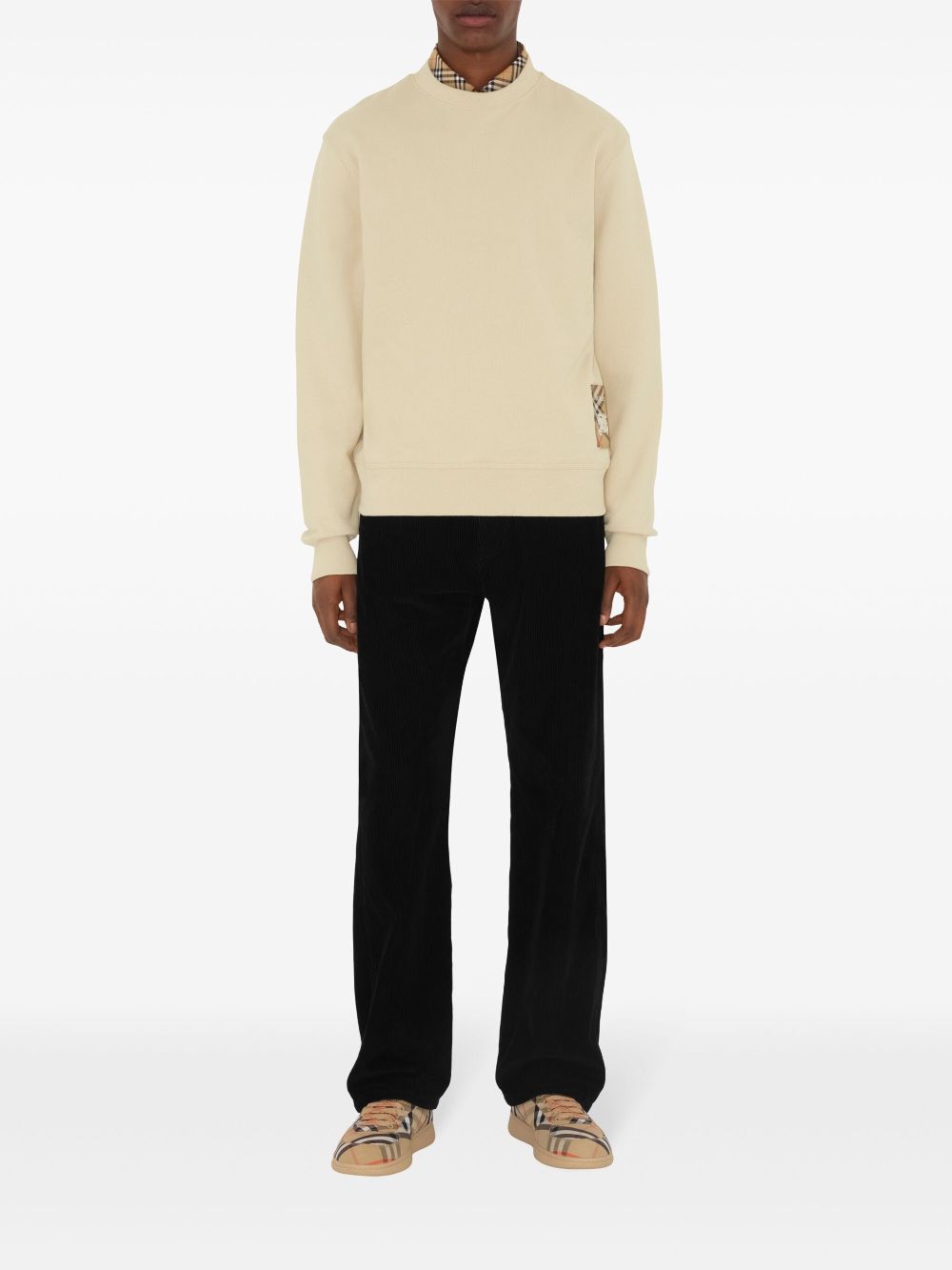 Burberry Cotton sweatshirt with Check label Burberry