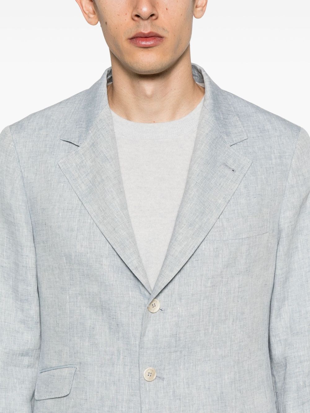 Brunello Cucinelli single-breasted linen suit Brunello Cucinelli