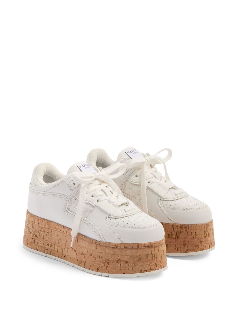 Valentino Garavani Freedots XL Sneaker in Calfskin and Cork Valentino Garavani