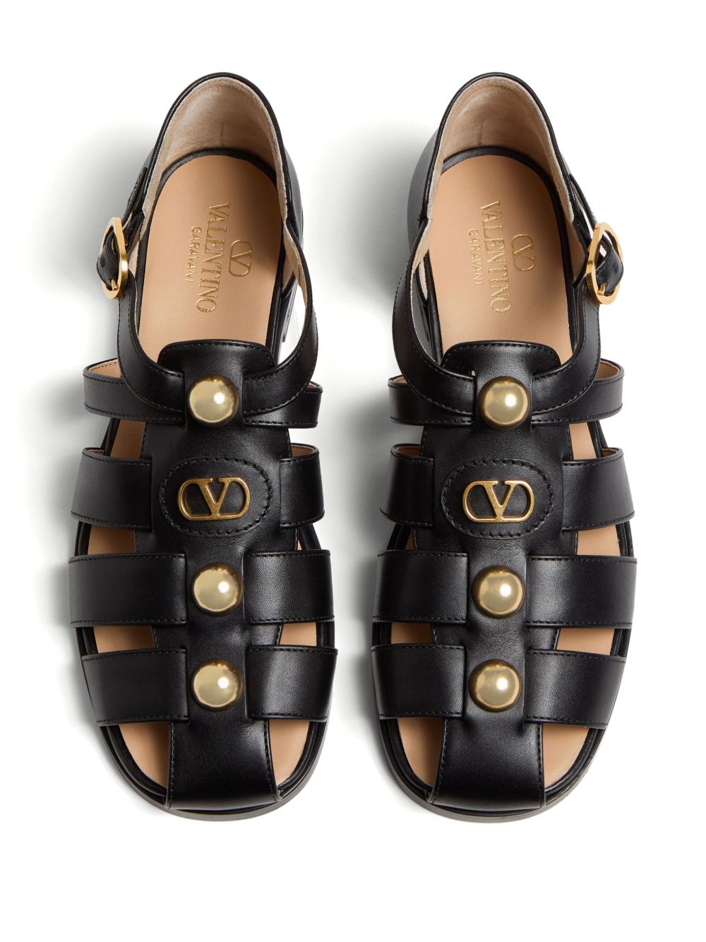 Valentino Garavani Vlogo Signature Fisherman Sandal In 20mm Calfskin Valentino Garavani