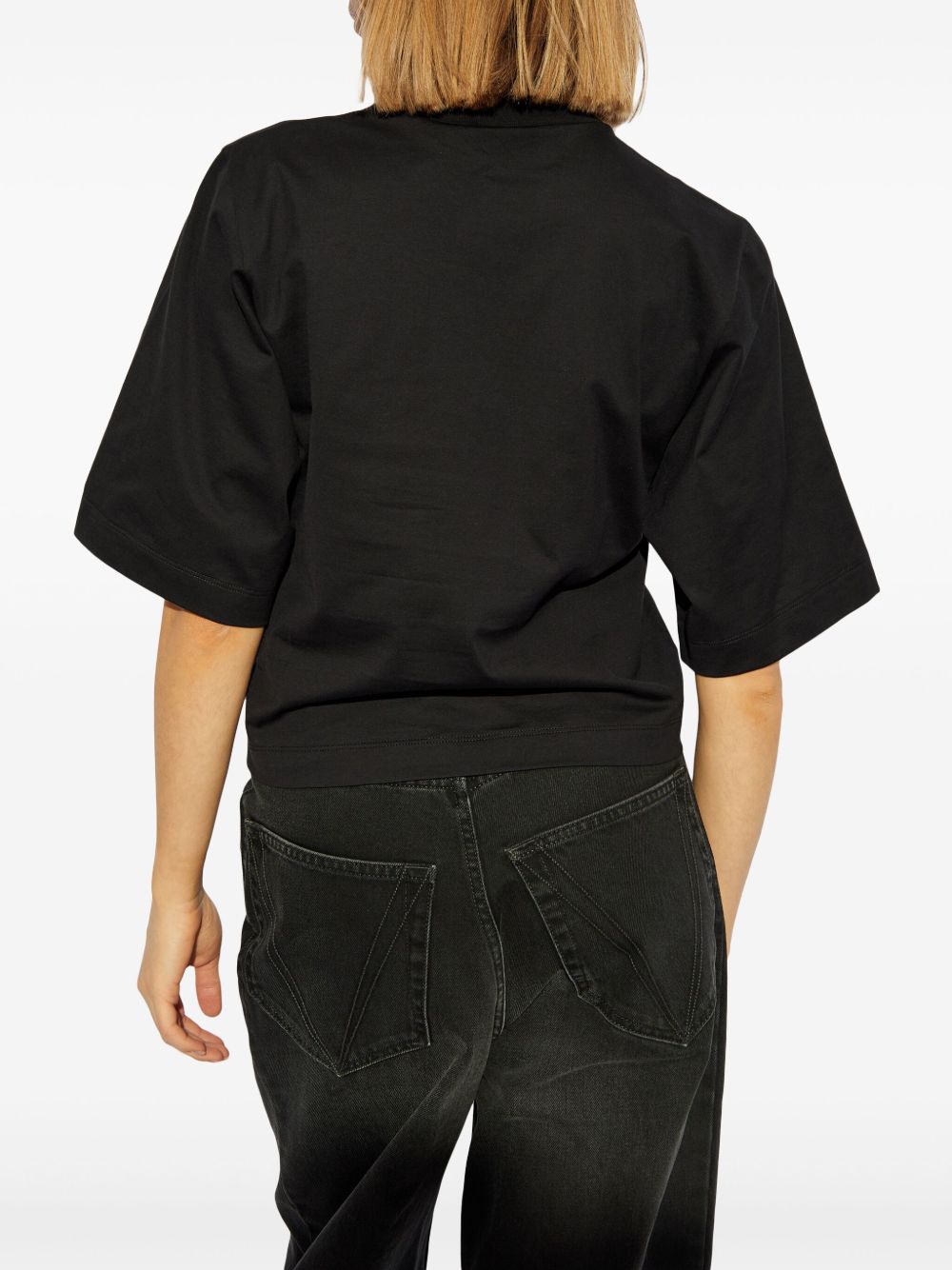 Palm Angels crop T-shirt with logo Palm Angels