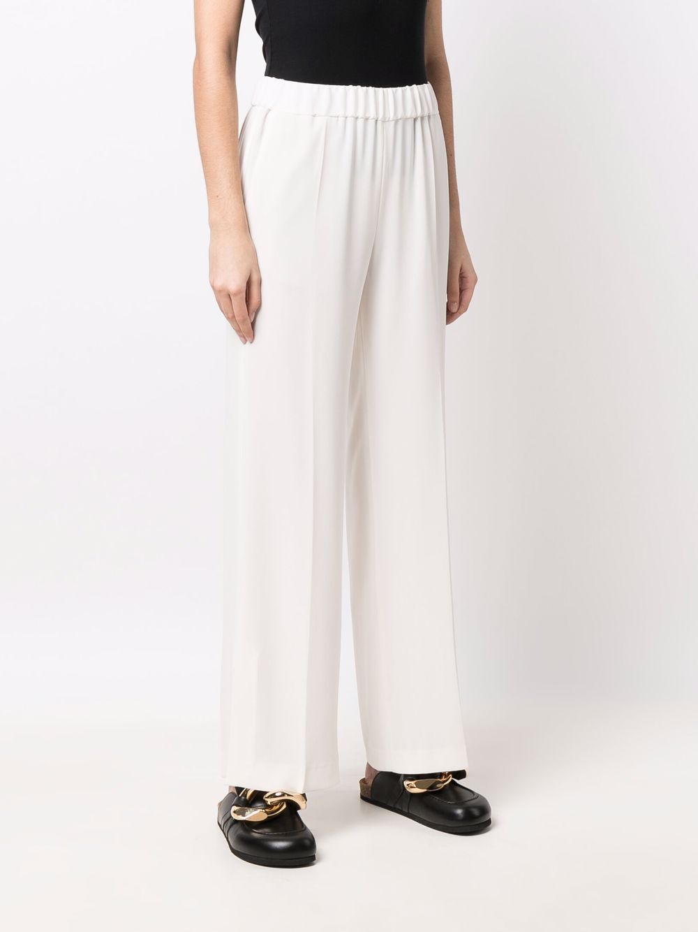 Alberto Biani White Cady Elasticated Trousers Alberto Biani