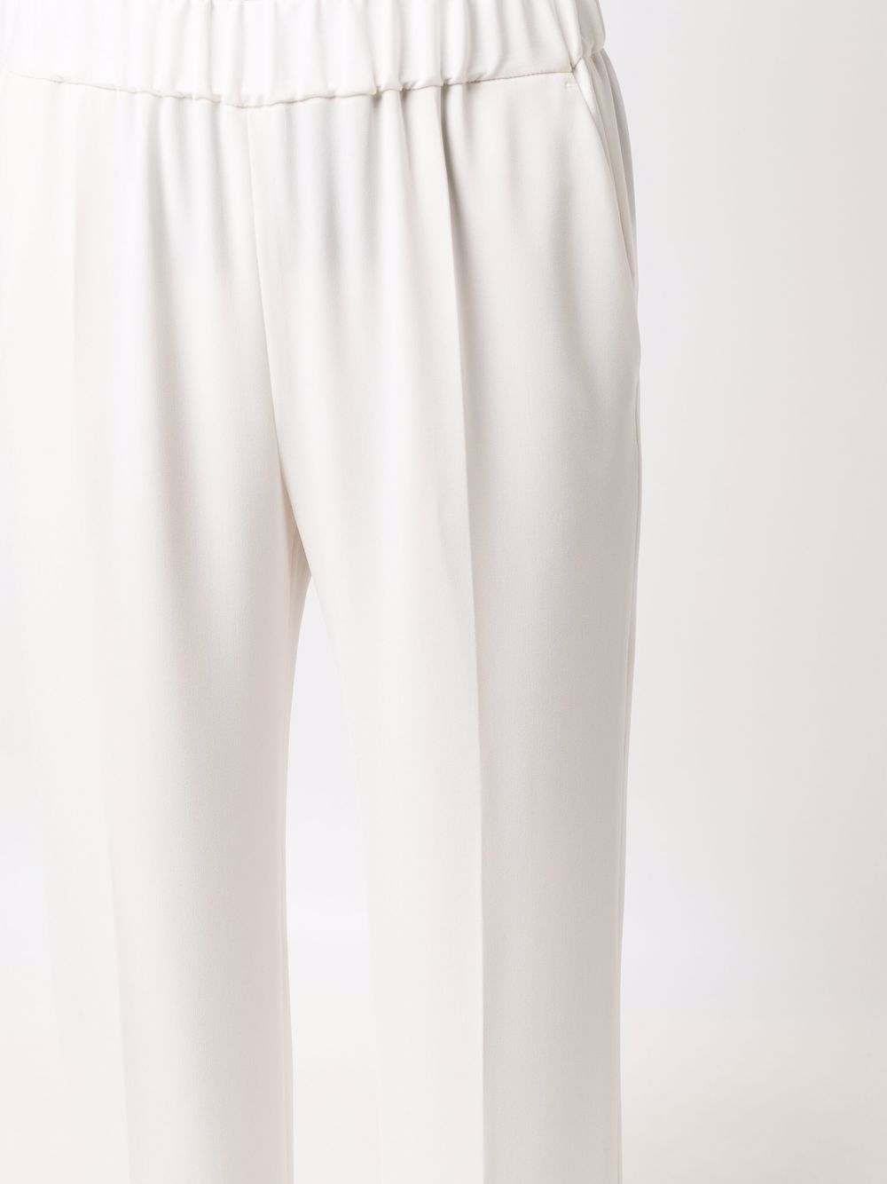 Alberto Biani White Cady Elasticated Trousers Alberto Biani