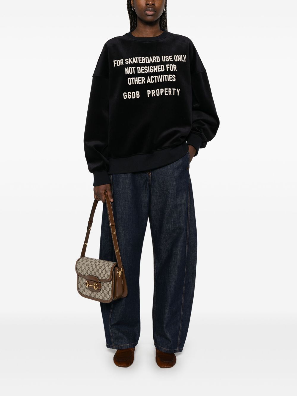 Golden Goose crew neck sweatshirt with embroidered lettering Golden Goose