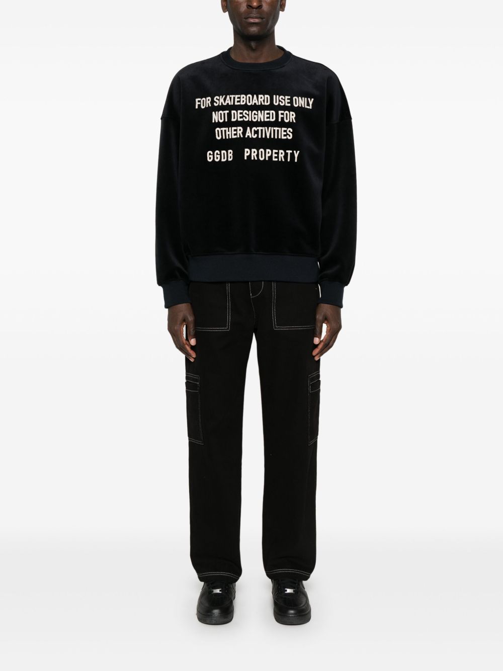 Golden Goose crew neck sweatshirt with embroidered lettering Golden Goose