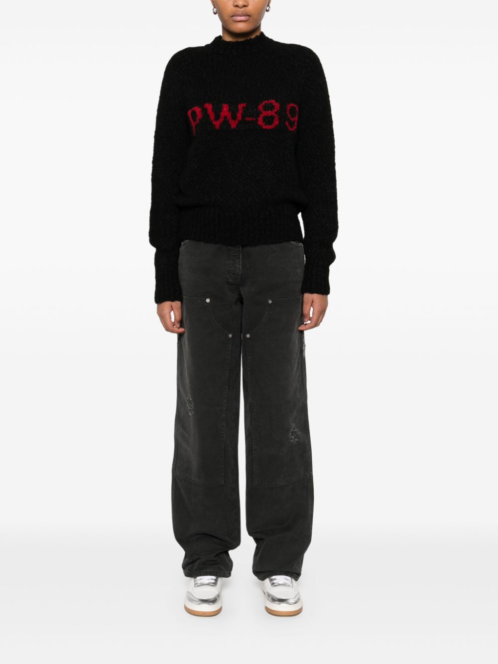 Golden Goose jeans with distressed effect and front patches Golden Goose