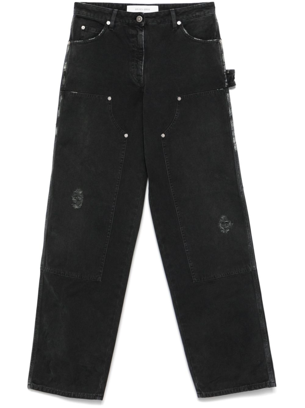 Golden Goose jeans with distressed effect and front patches Golden Goose
