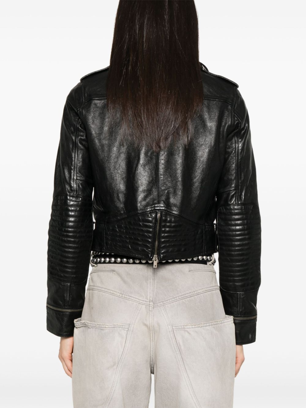 Golden Goose leather jacket with shiny effect Golden Goose