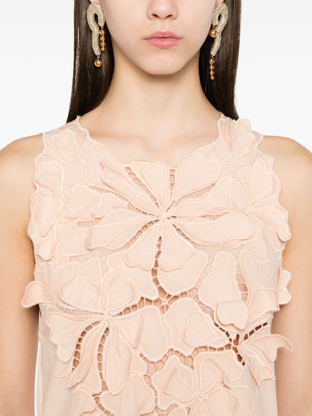 Forte Forte Long dress with floral appliques Forte Forte