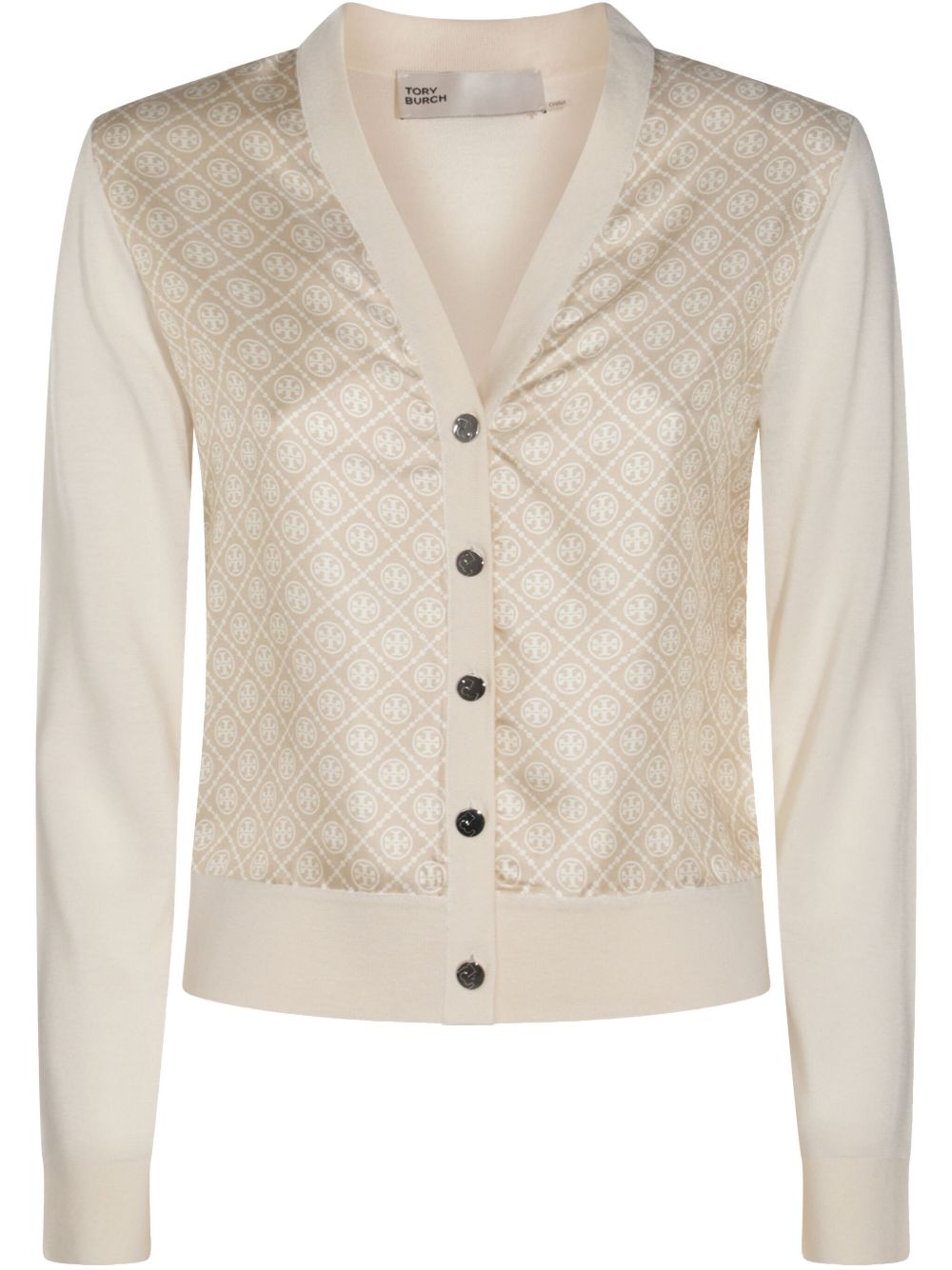 Tory Burch T-monogram silk cardigan Tory Burch