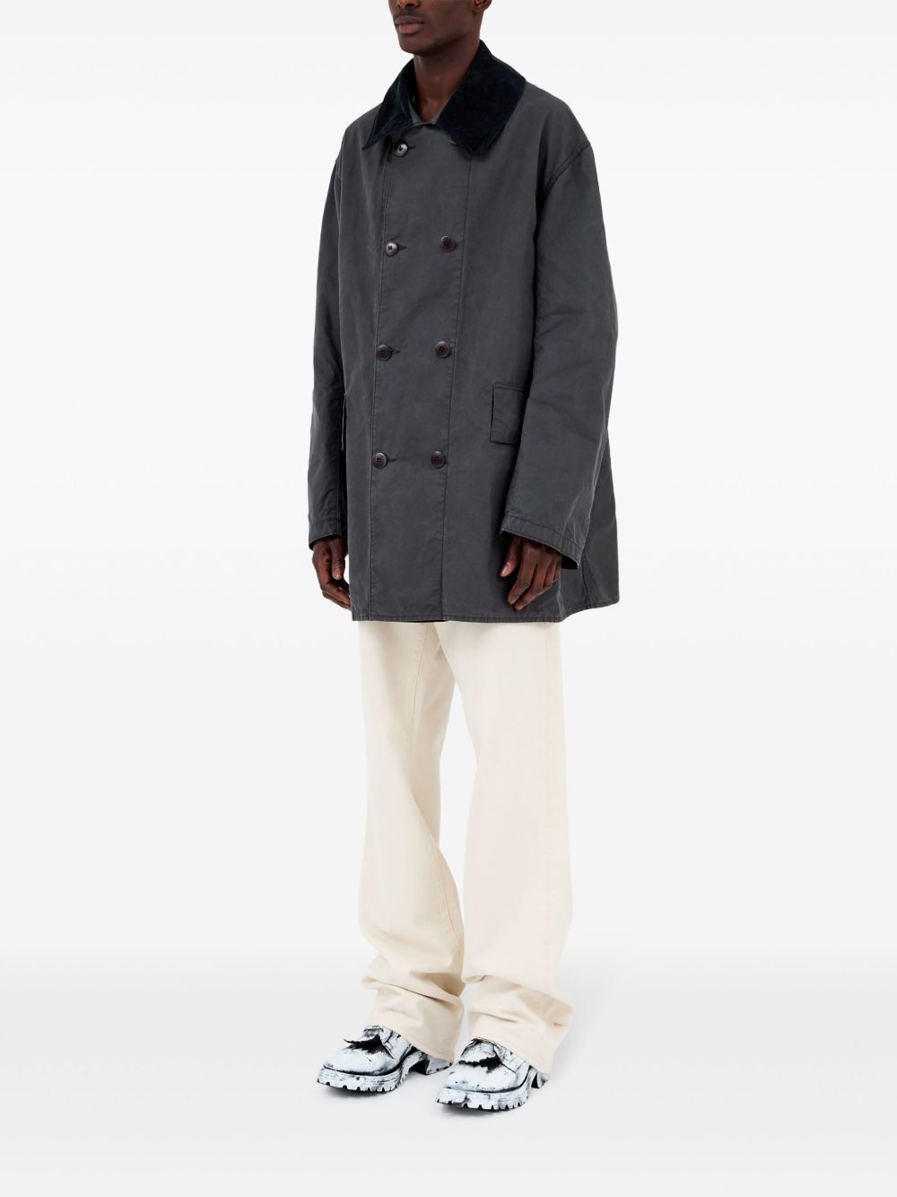 Maison Margiela Double Breasted Cotton Jacket Maison Margiela