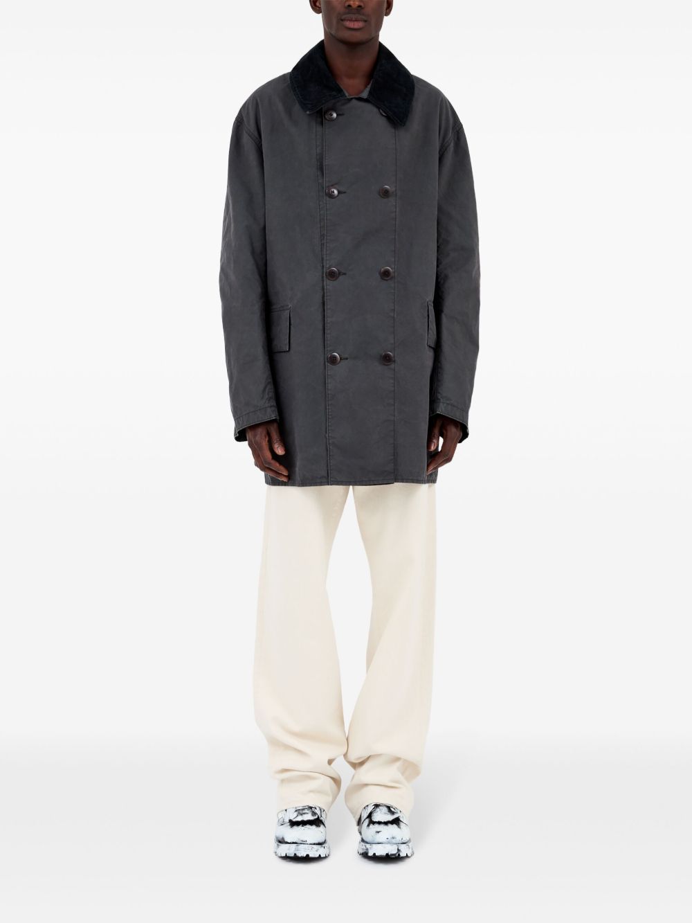 Maison Margiela Double Breasted Cotton Jacket Maison Margiela