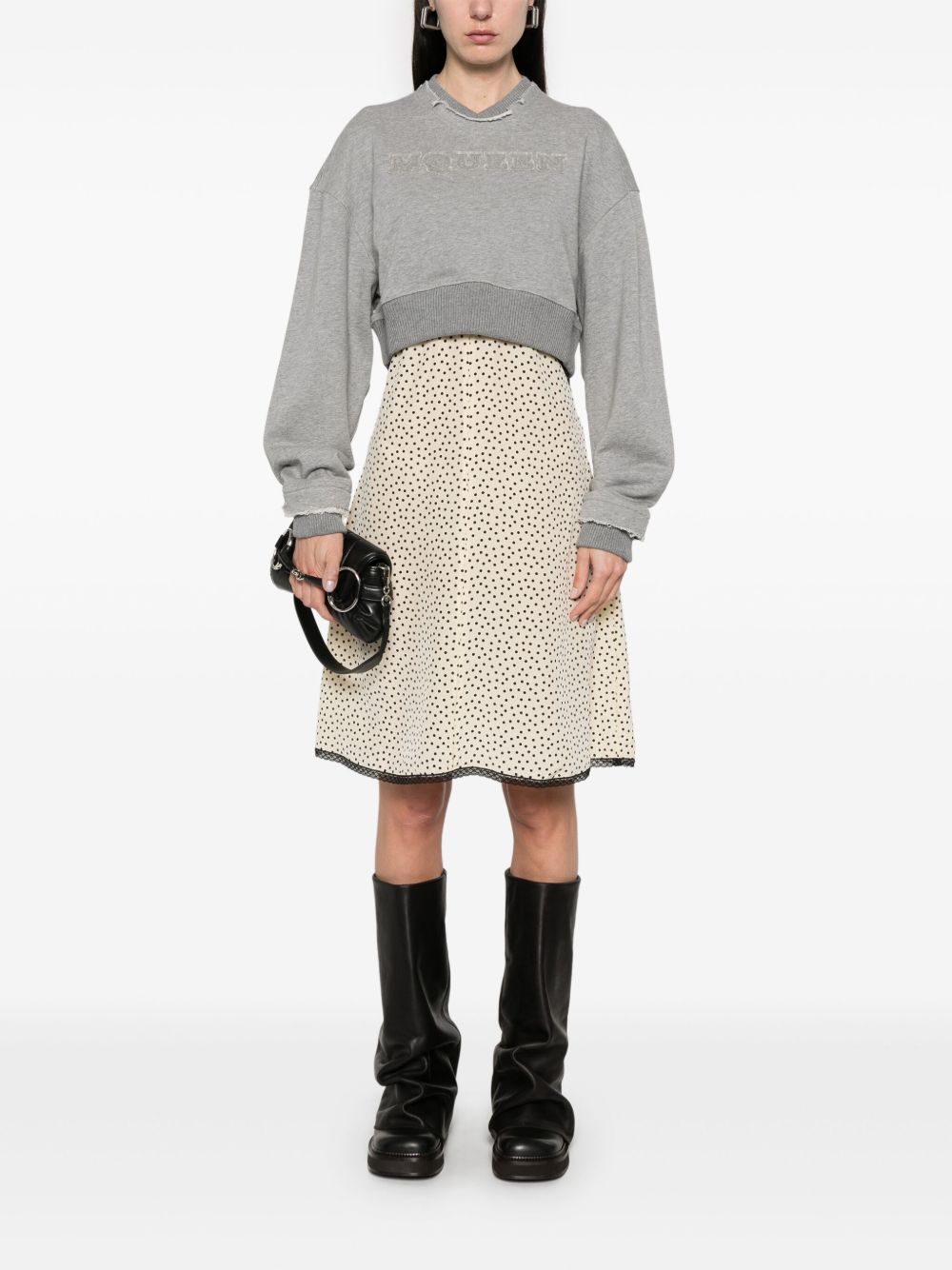 Alexander McQueen Crop sweatshirt with logo Alexander McQueen