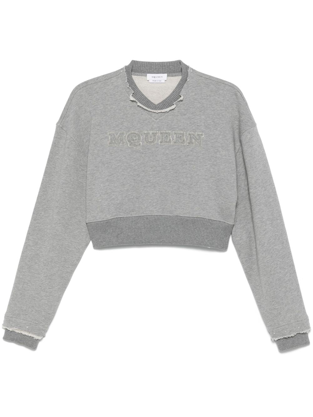 Alexander McQueen Crop sweatshirt with logo Alexander McQueen