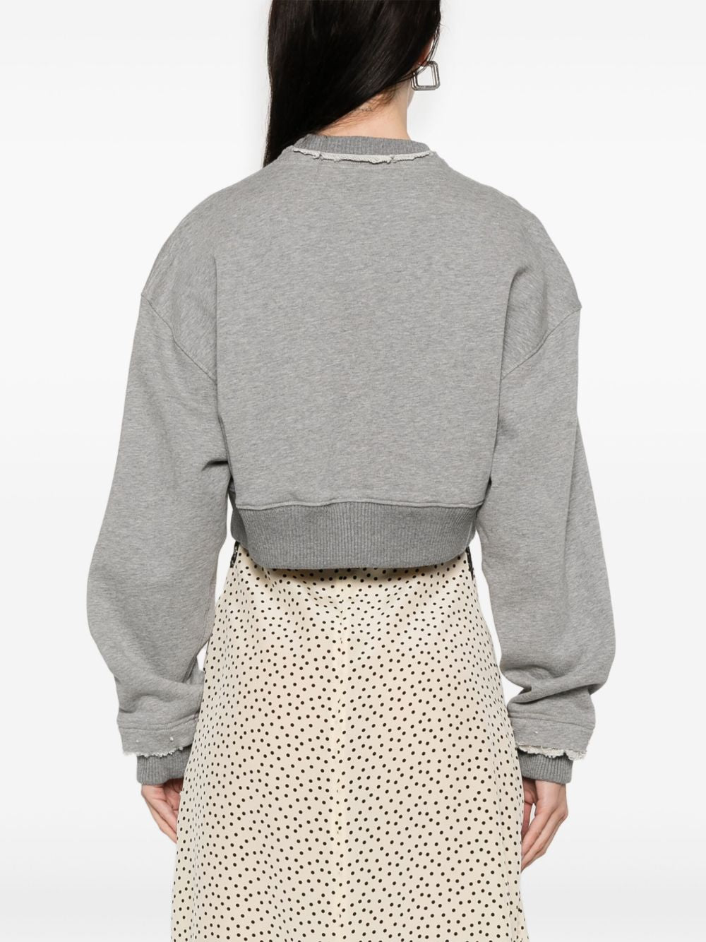Alexander McQueen Crop sweatshirt with logo Alexander McQueen