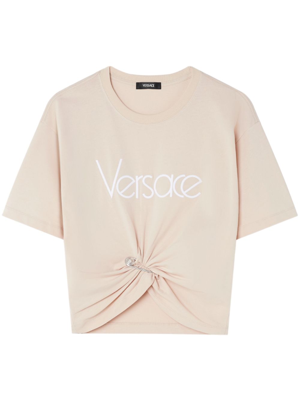 Versace 1978 Re-Edition Logo Safety Pin Short T-Shirt Versace