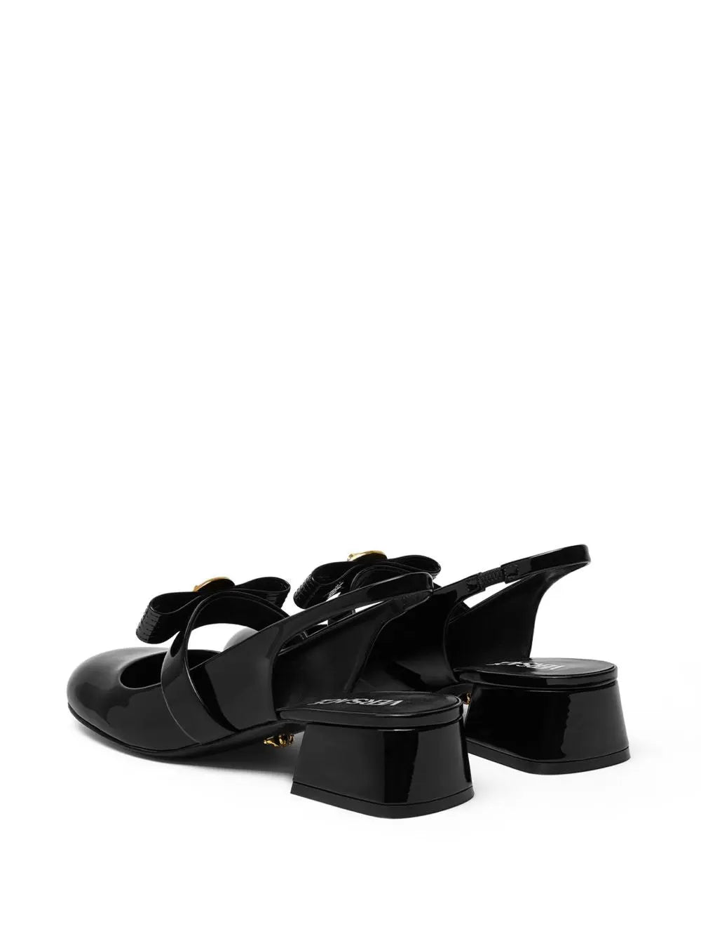 Versace Gianni Ribbon Patent Slingback Pumps 35 mm Versace