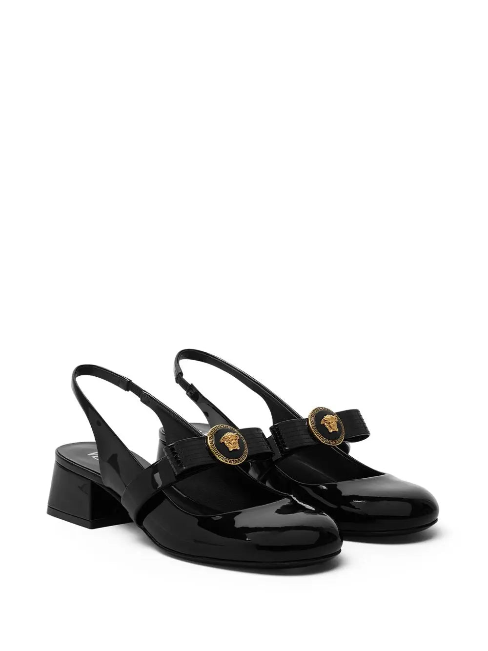 Versace Gianni Ribbon Patent Slingback Pumps 35 mm Versace