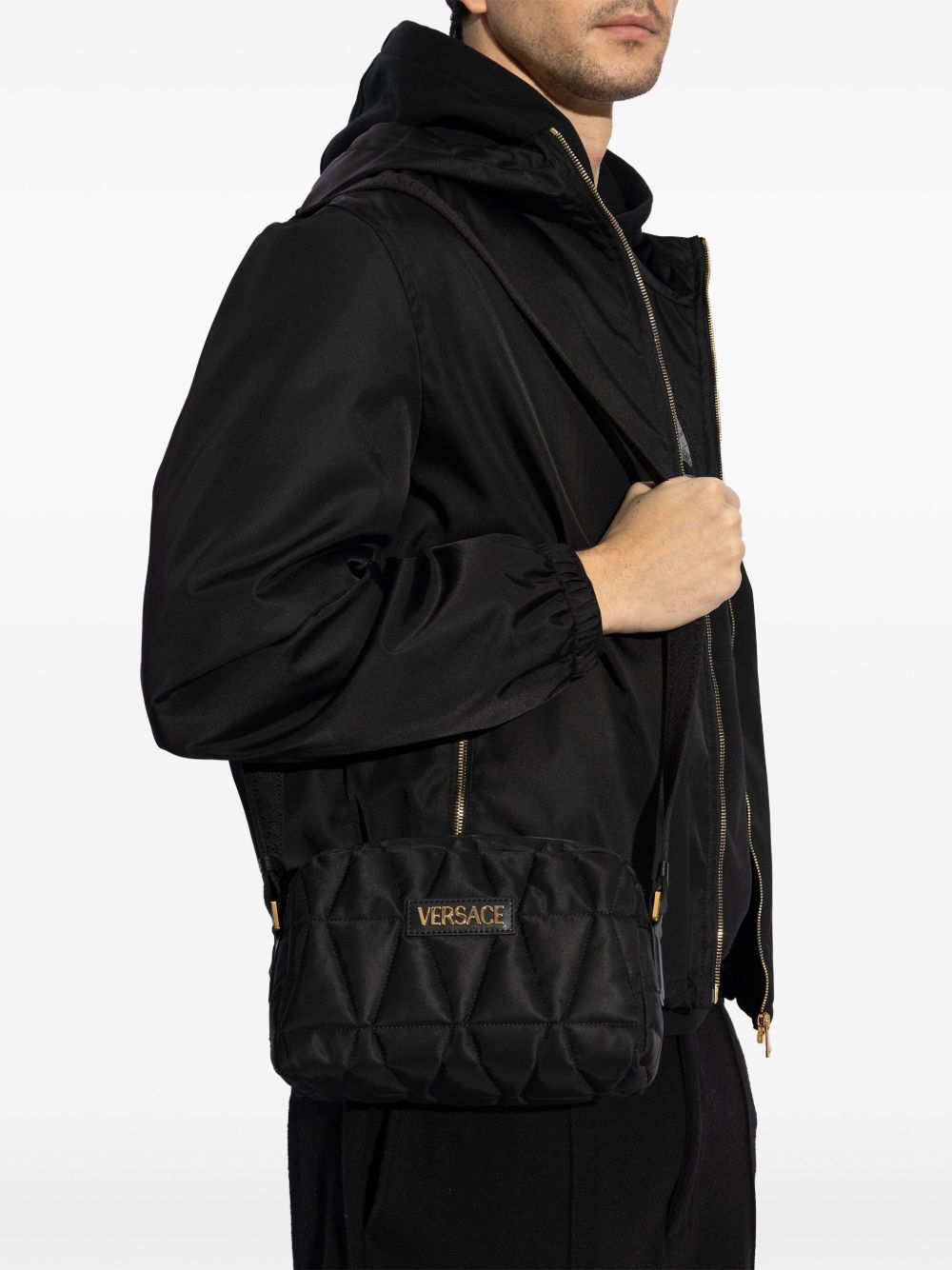 Versace shoulder bag with applied logo Versace