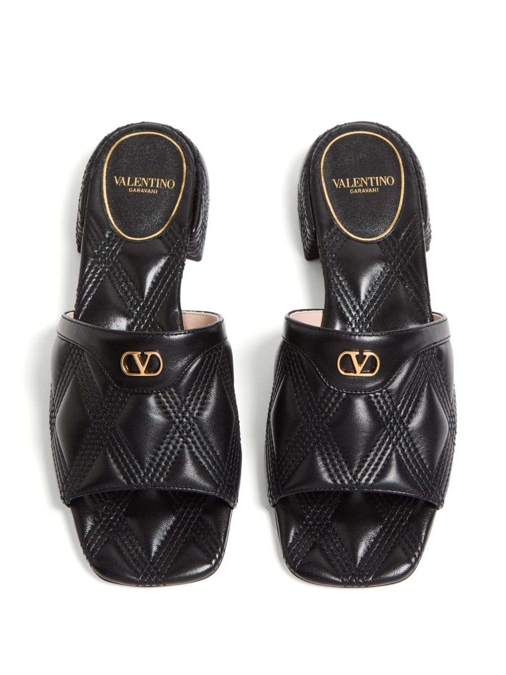 Valentino Garavani Quiltie 67 Slide Sandal in 60mm Quilted Nappa Leather Valentino Garavani