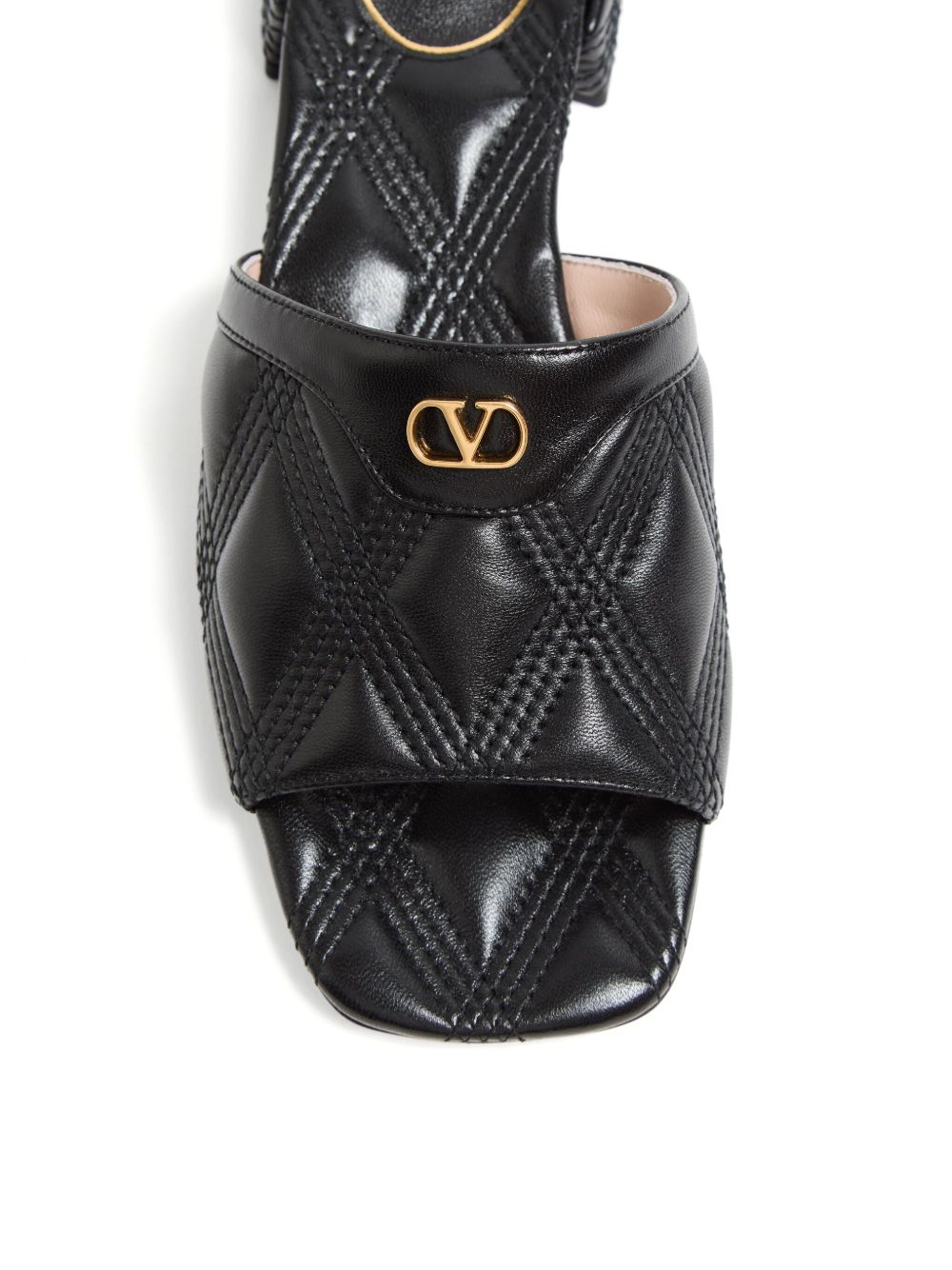 Valentino Garavani Quiltie 67 Slide Sandal in 60mm Quilted Nappa Leather Valentino Garavani