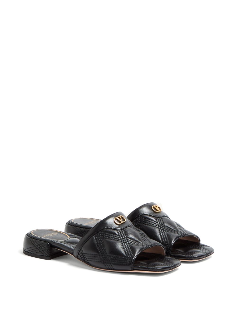 Valentino Garavani Quiltie 67 Slide Sandal in 60mm Quilted Nappa Leather Valentino Garavani