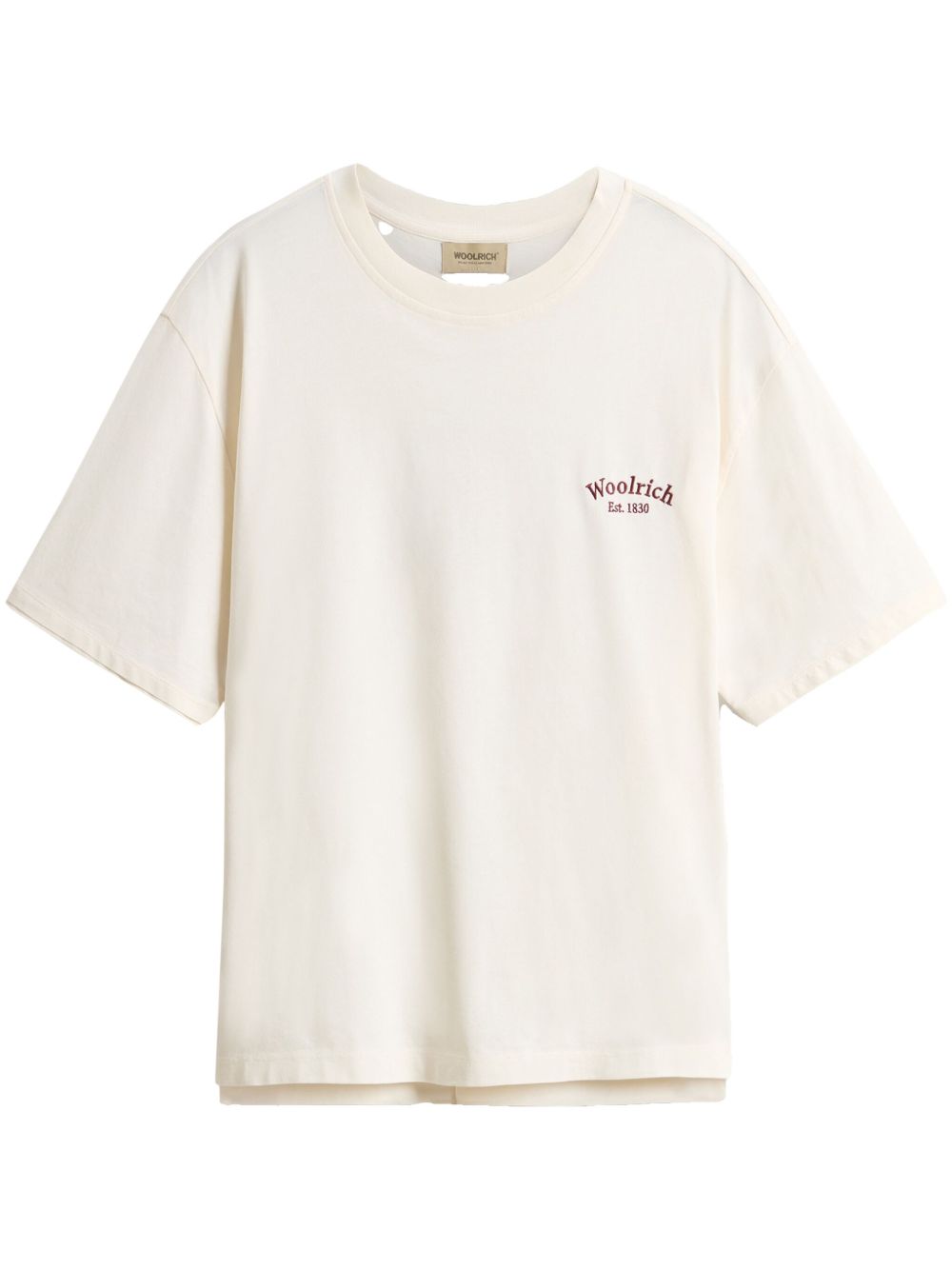 Woolrich Pure Pima Cotton T-Shirt with Logo Woolrich