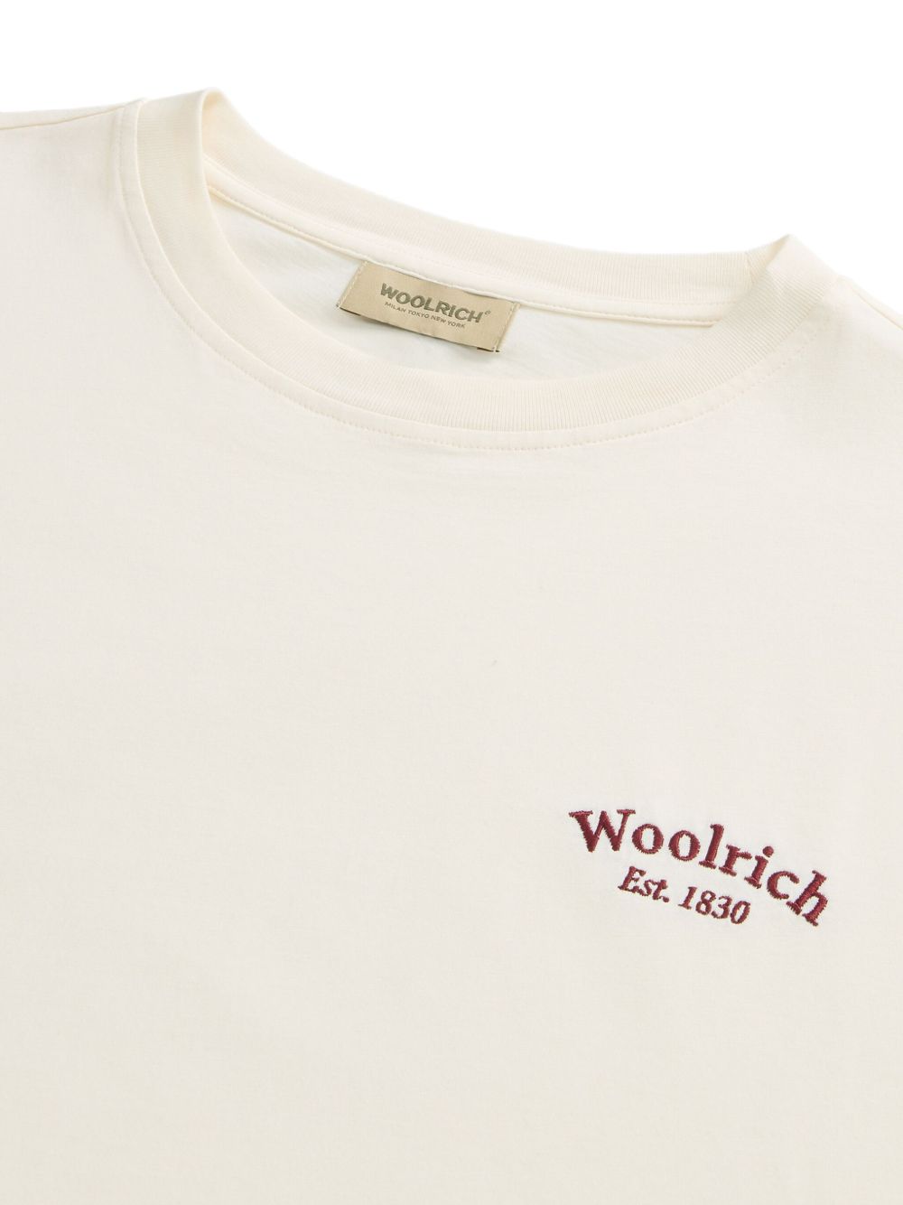Woolrich Pure Pima Cotton T-Shirt with Logo Woolrich