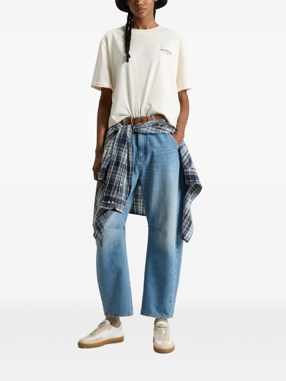 Woolrich Pure Pima Cotton T-Shirt with Logo Woolrich