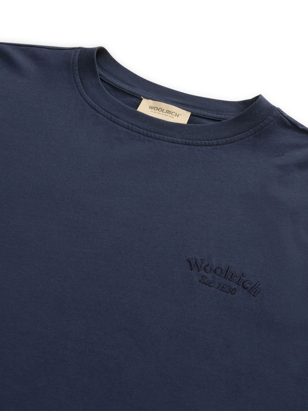 Woolrich Pure Pima Cotton T-Shirt with Logo Woolrich