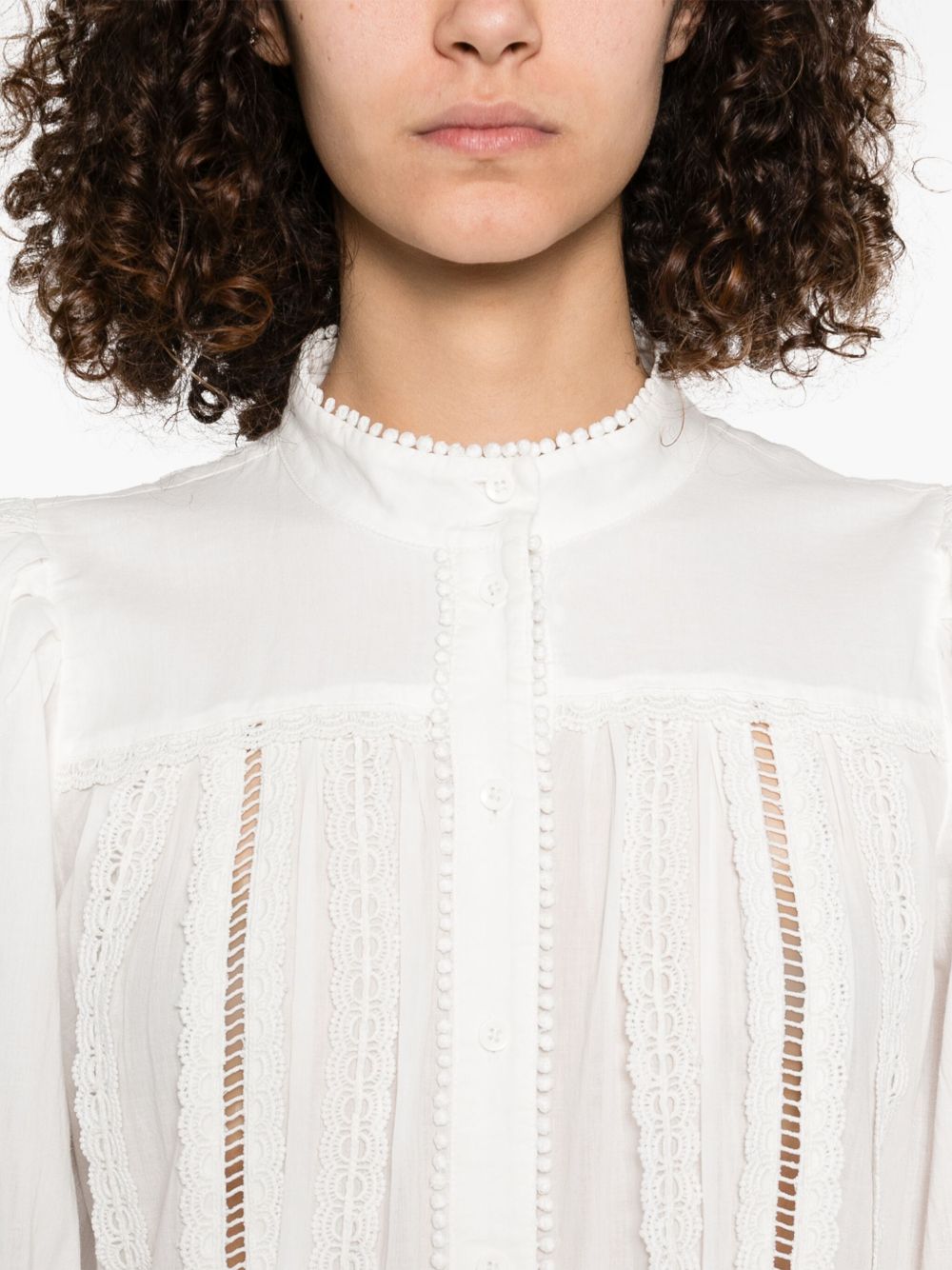 Alice + Olivia Cora Cotton Blouse Alice + Olivia