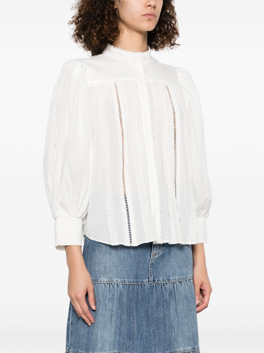 Alice + Olivia Cora Cotton Blouse Alice + Olivia