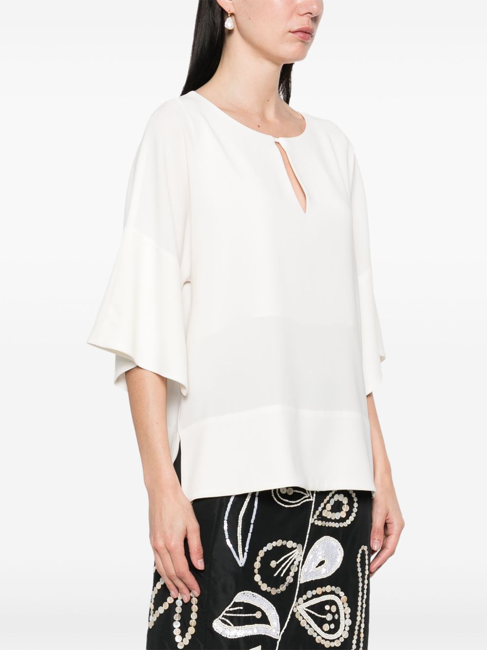 Alberto Biani Blouse with teardrop opening Alberto Biani