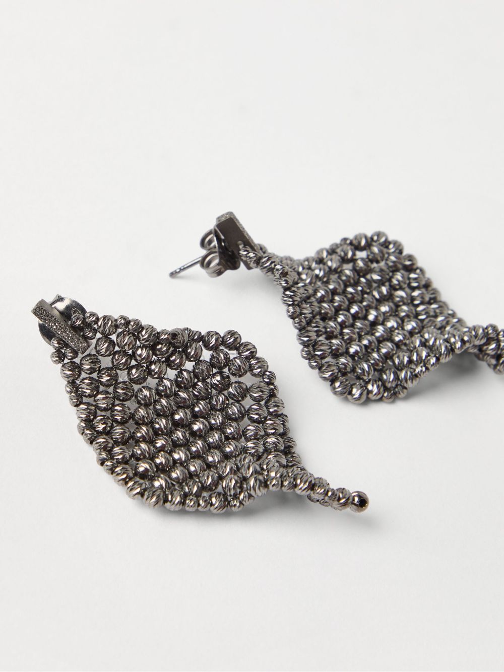 Brunello Cucinelli Sculptured silver earrings Brunello Cucinelli