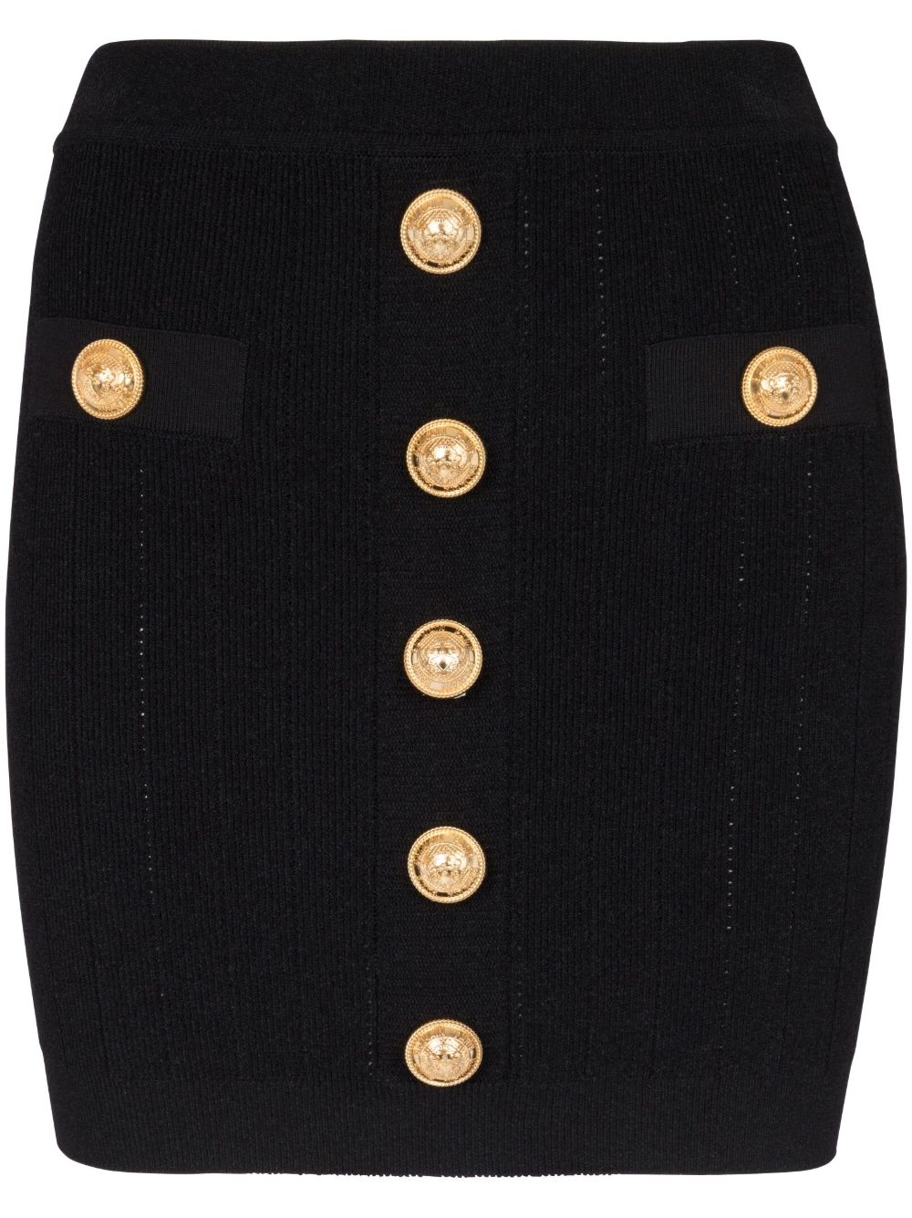Balmain Button Embellished Knitted Skirt Balmain